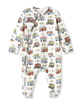 Happy Camper Zipper Footie