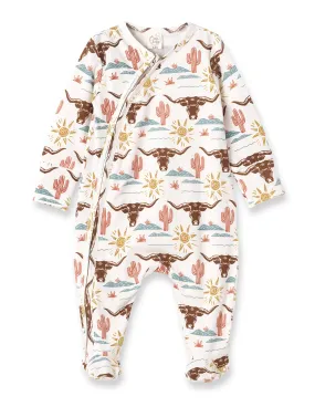 Happy Trails Zipper Footie