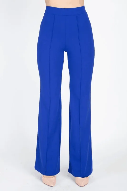 High Waist Banded Flare Pants