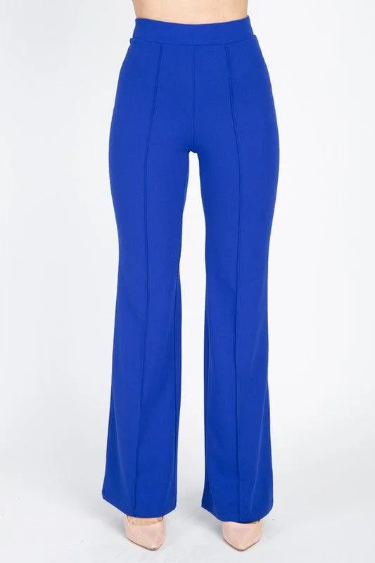 High Waist Banded Flare Pants