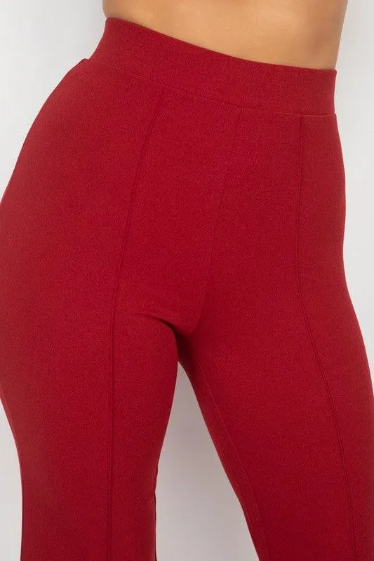 High Waist Banded Flare Pants