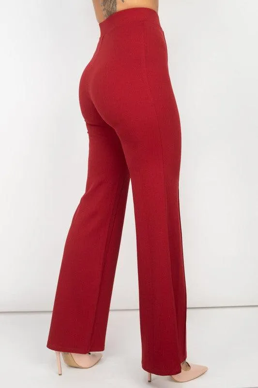 High Waist Banded Flare Pants