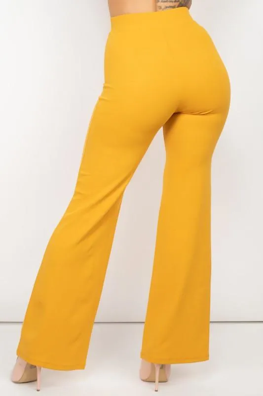 High Waist Banded Flare Pants