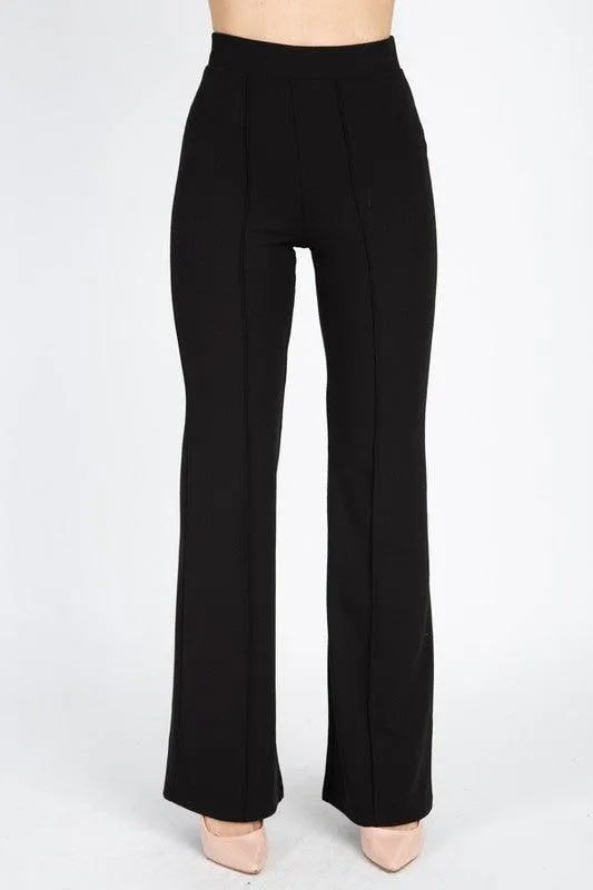 High Waist Banded Flare Pants