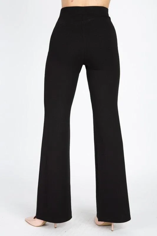 High Waist Banded Flare Pants