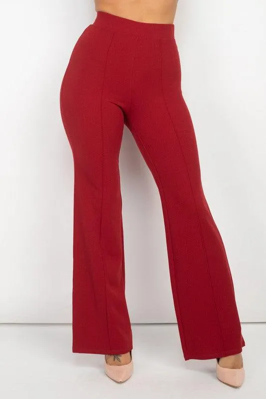 High Waist Banded Flare Pants