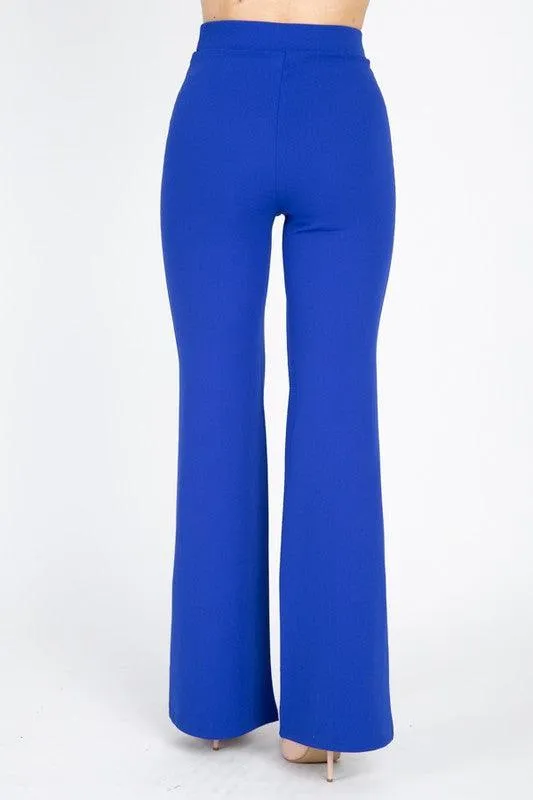 High Waist Banded Flare Pants