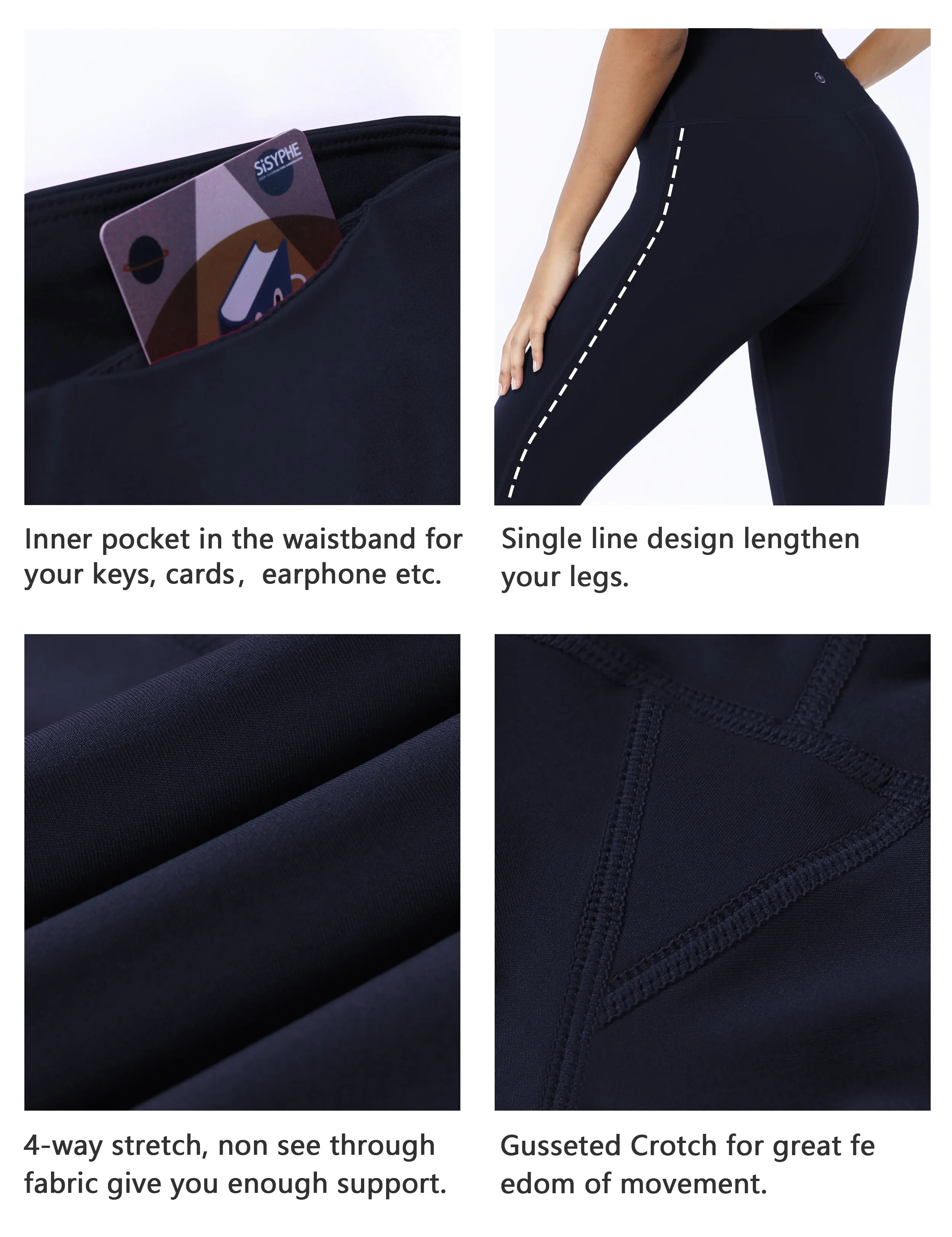 High Waist Side Line Golf Pants darknavy_Golf