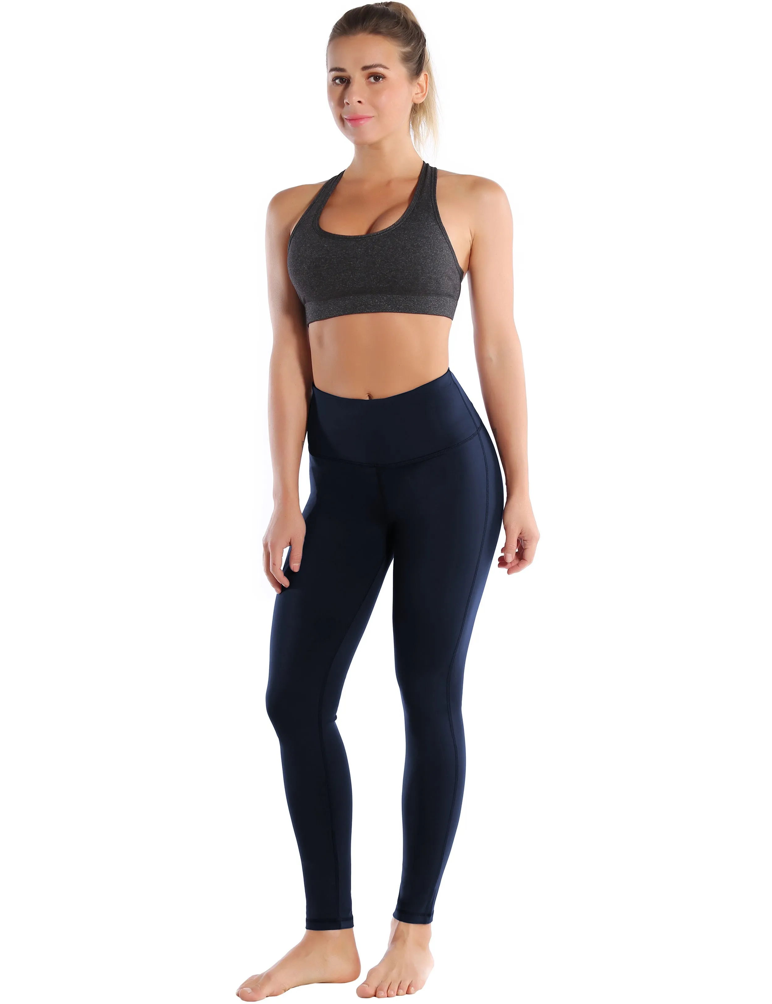 High Waist Side Line Golf Pants darknavy_Golf