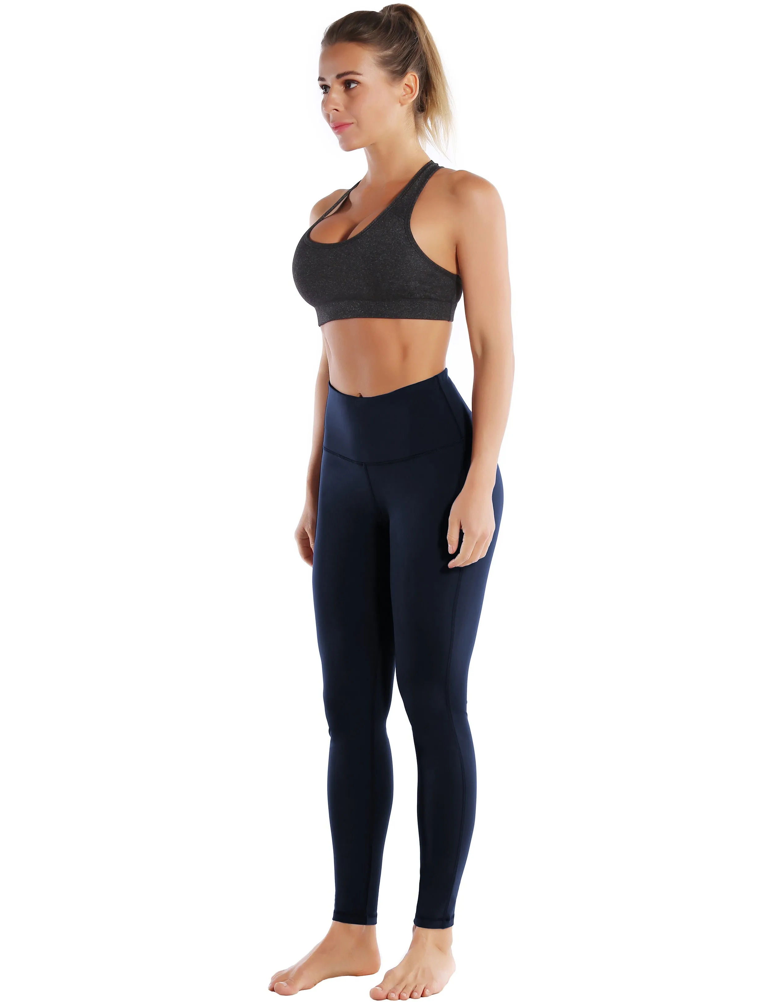 High Waist Side Line Golf Pants darknavy_Golf