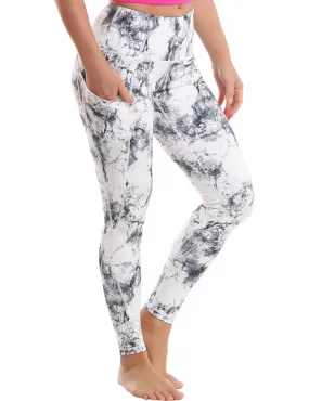 High Waist Side Pockets Biking Pants arabescato_Biking