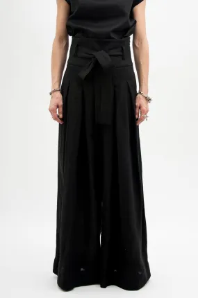 High Waisted Linen Palazzo Pants