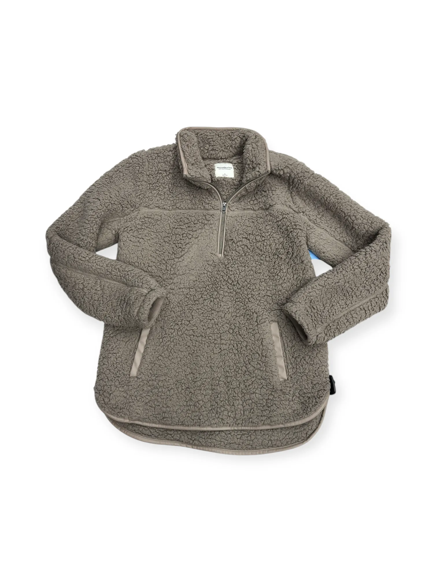 Jacket Faux Fur & Sherpa By Abercrombie And Fitch In Grey, Size: L