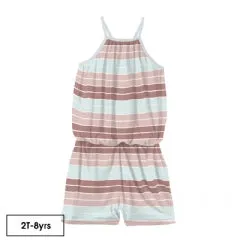 KICKEE PANTS PRINT KEYHOLE ROMPER ACTIVE STRIPE