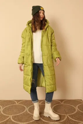 KKT  Long Sleeve Oversize Women Coat-Oil Green - Baranavichy