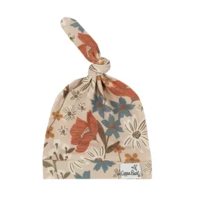 Knit Top Knot Hat - Eden Floral