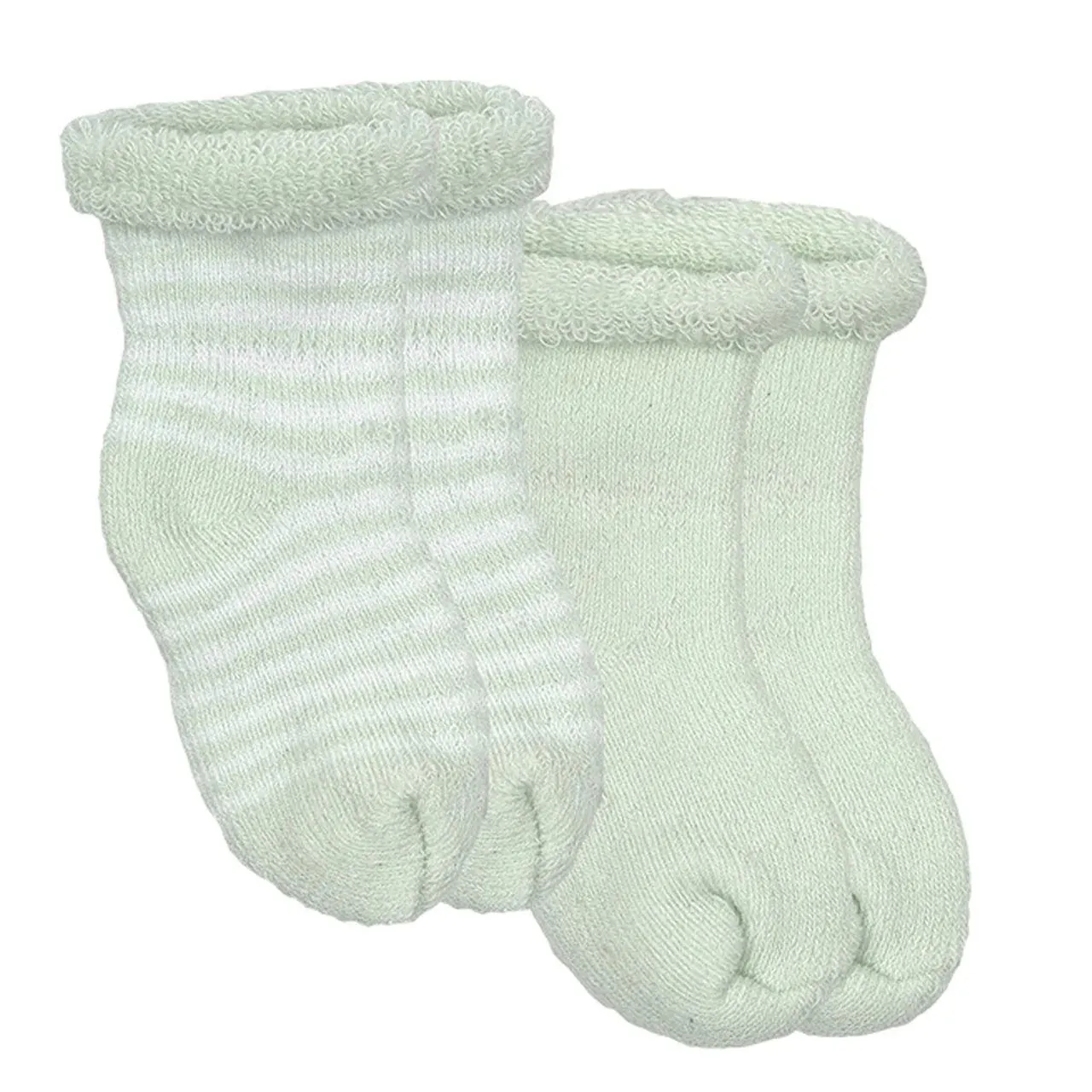 Kushies Terry Socks 2-Pack - Sage