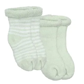 Kushies Terry Socks 2-Pack - Sage