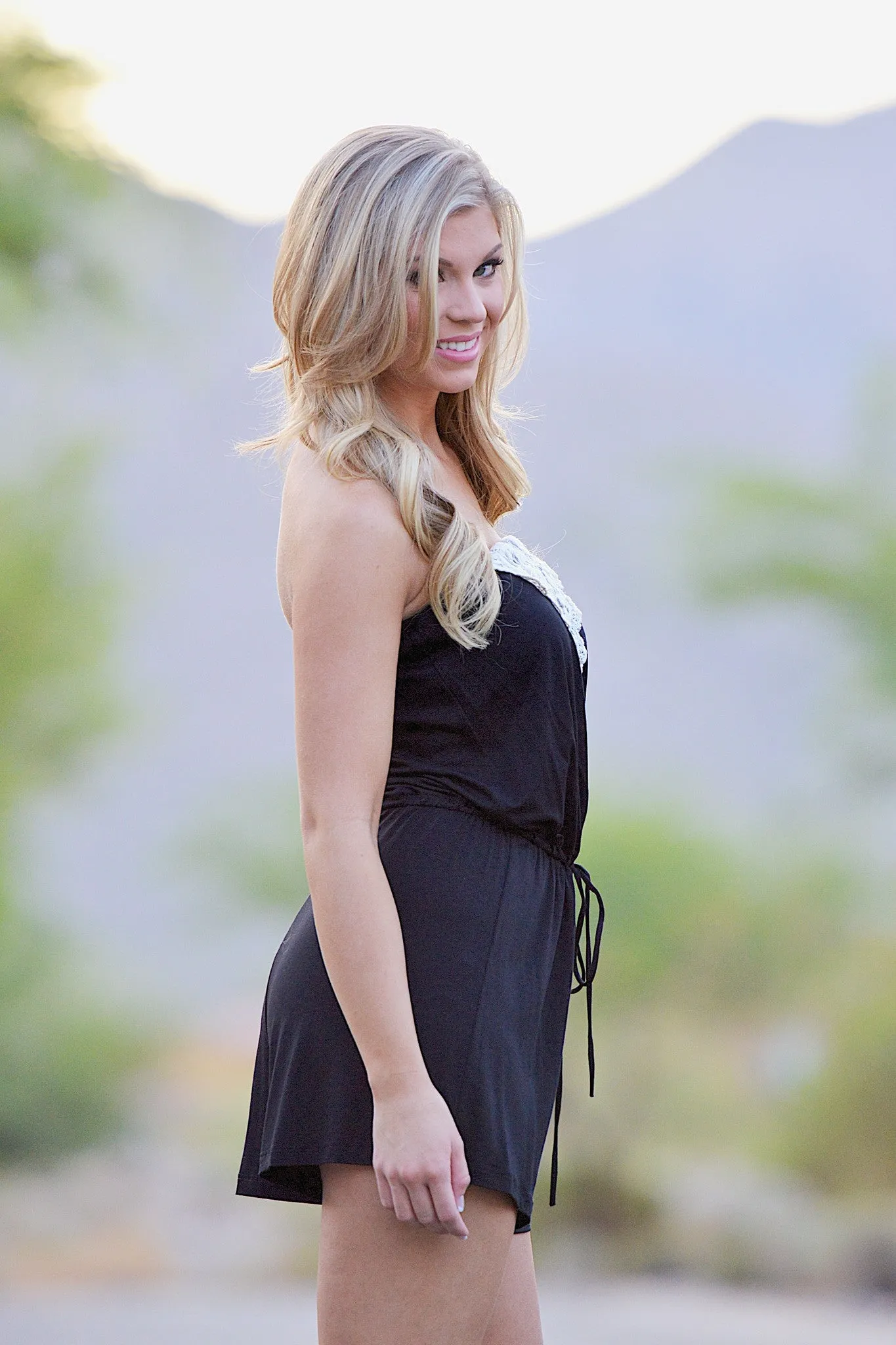Late Summer Nights Romper - Black