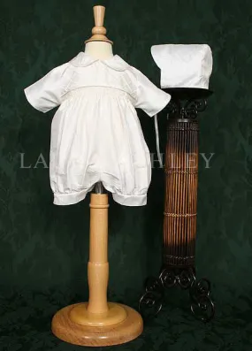 Laura Ashley Boys Duponi Silk Pintuck Smocked One Piece Suit