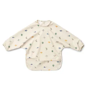 Liewood Merle Printed Cape Bib - Aviator / Ecru