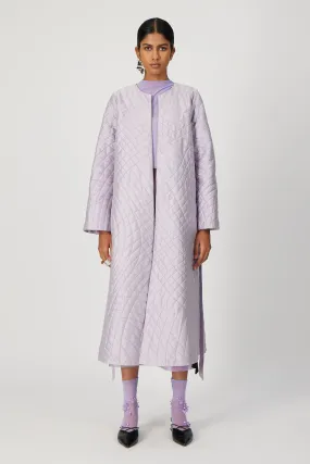 lilac moonpath quilted coat