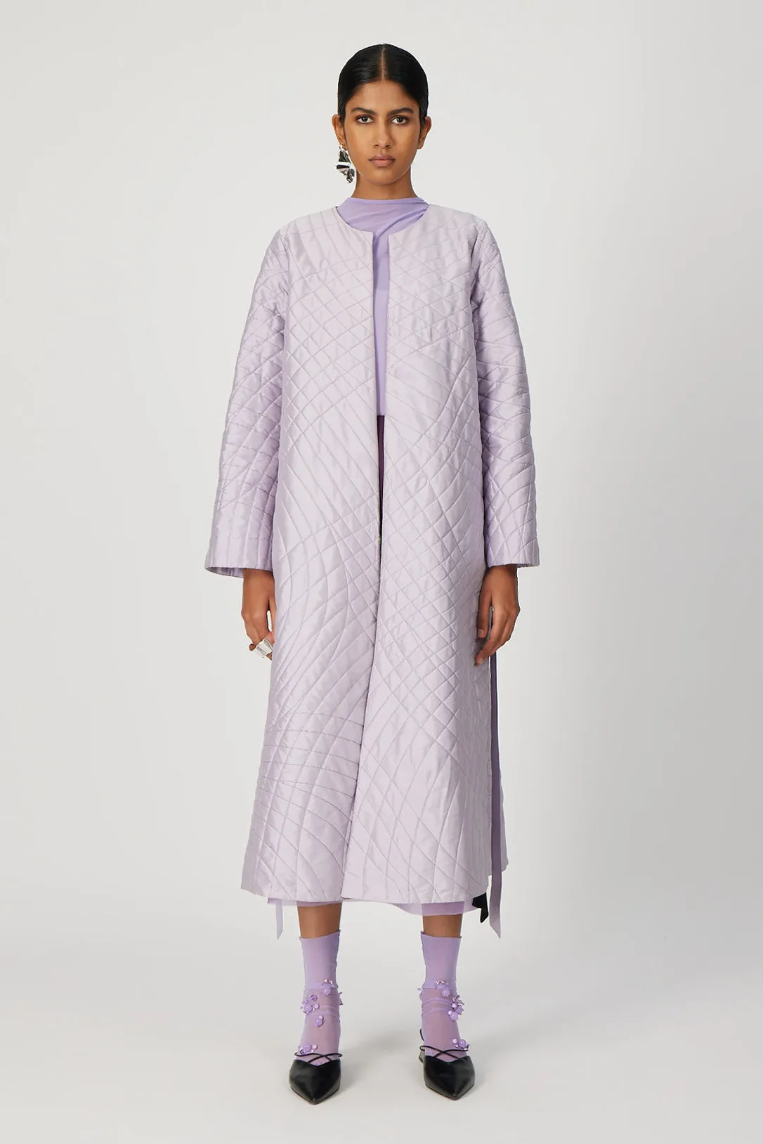 lilac moonpath quilted coat