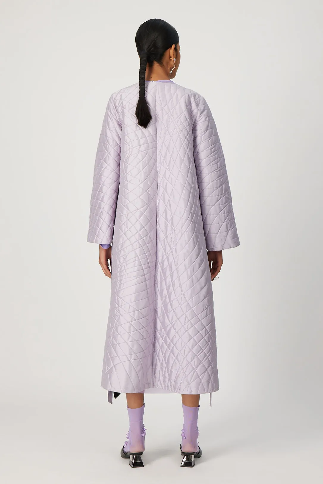 lilac moonpath quilted coat