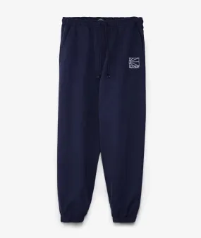 LOGO SWEATPANTS KNIT - NAVY