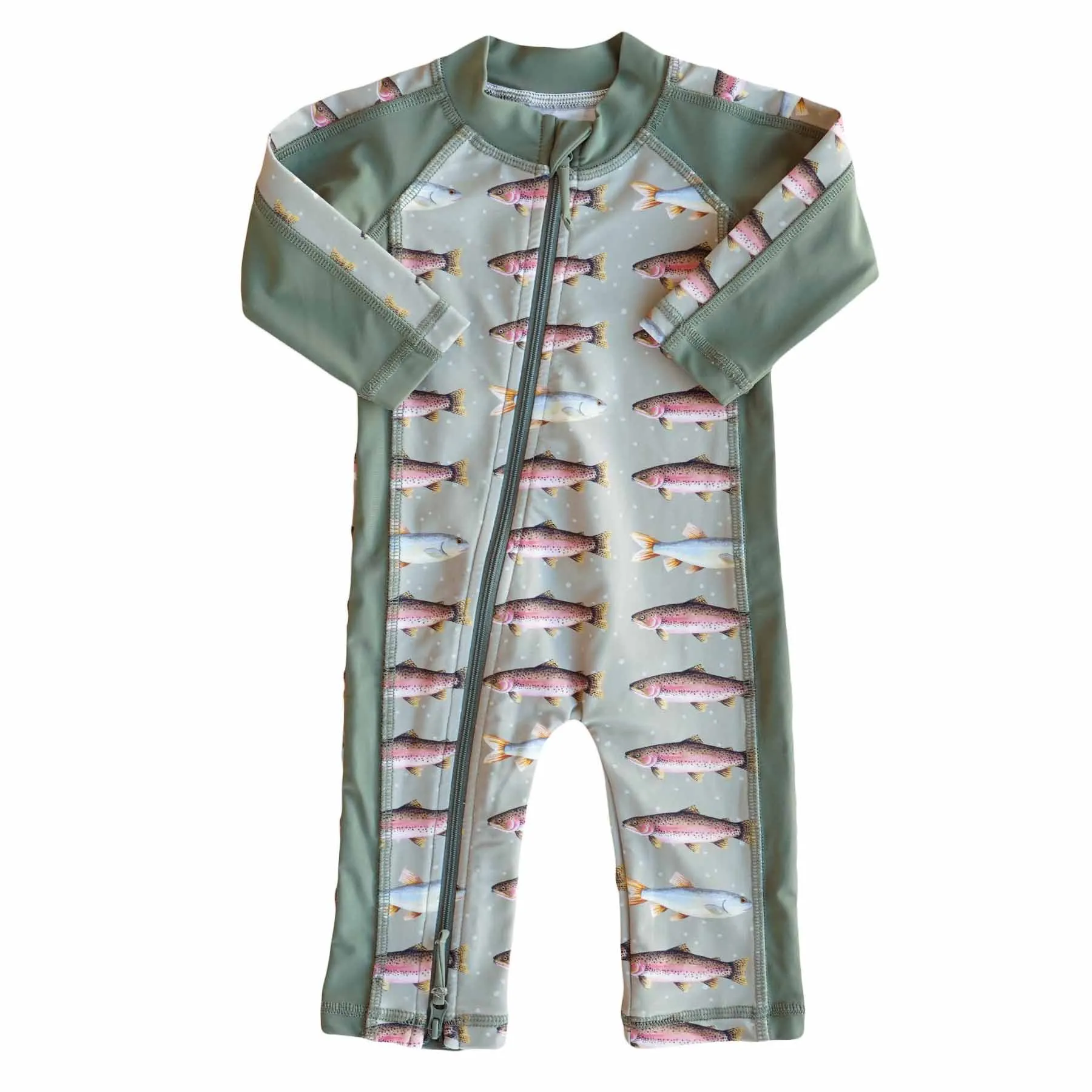 Long Sleeve Rash Guard Swim Romper Full Length | Freshwater Friends