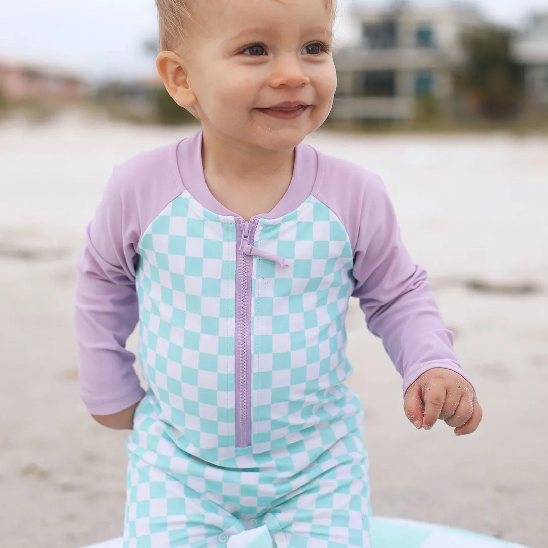 Long Sleeve Rash Guard Swim Romper Shortie | All Prints