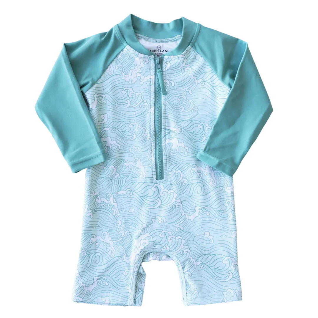 Long Sleeve Rash Guard Swim Romper Shortie | All Prints