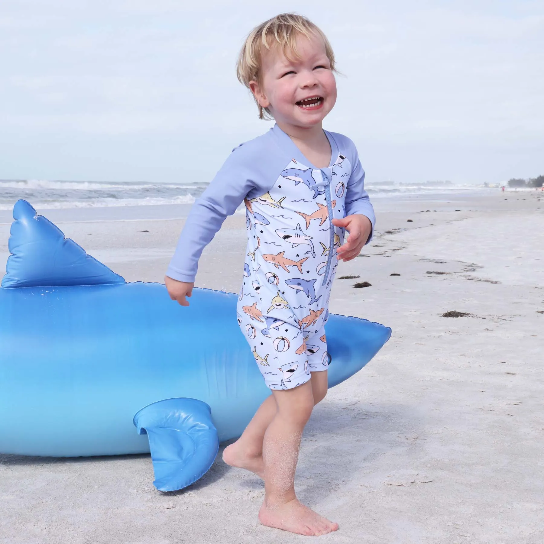 Long Sleeve Rash Guard Swim Romper Shortie | All Prints