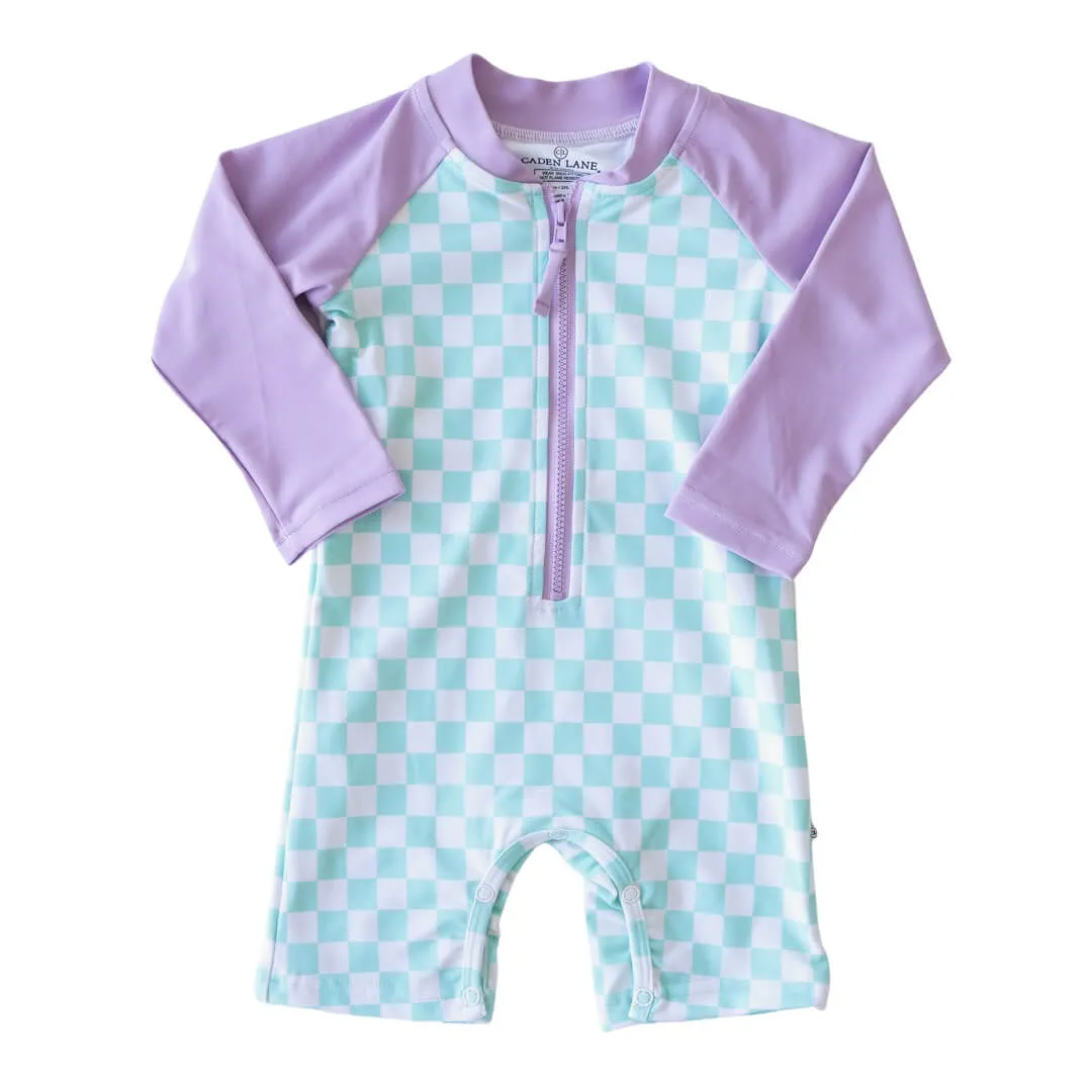 Long Sleeve Rash Guard Swim Romper Shortie | All Prints