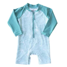 Long Sleeve Rash Guard Swim Romper Shortie | All Prints