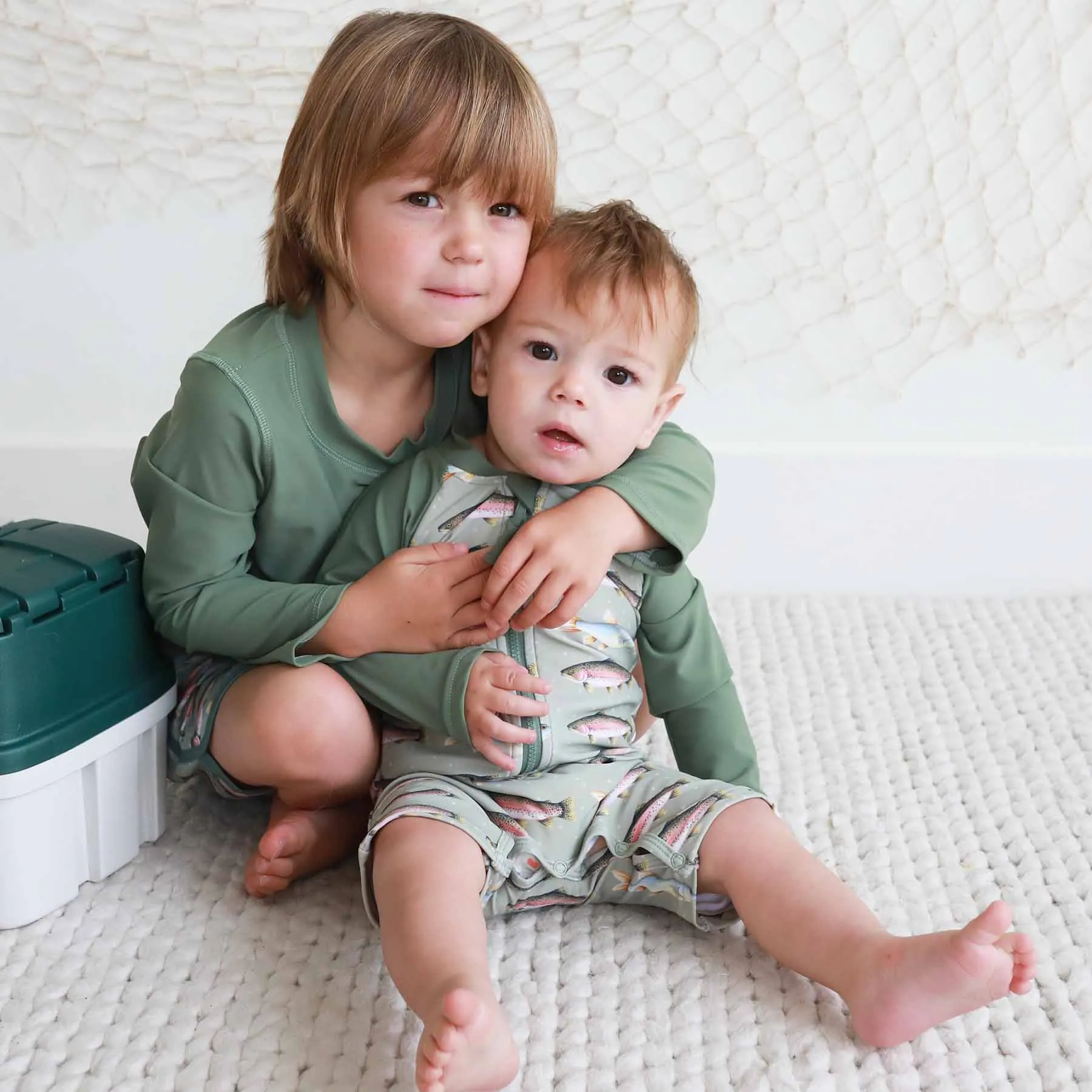 Long Sleeve Rash Guard Swim Romper Shortie | Freshwater Friends