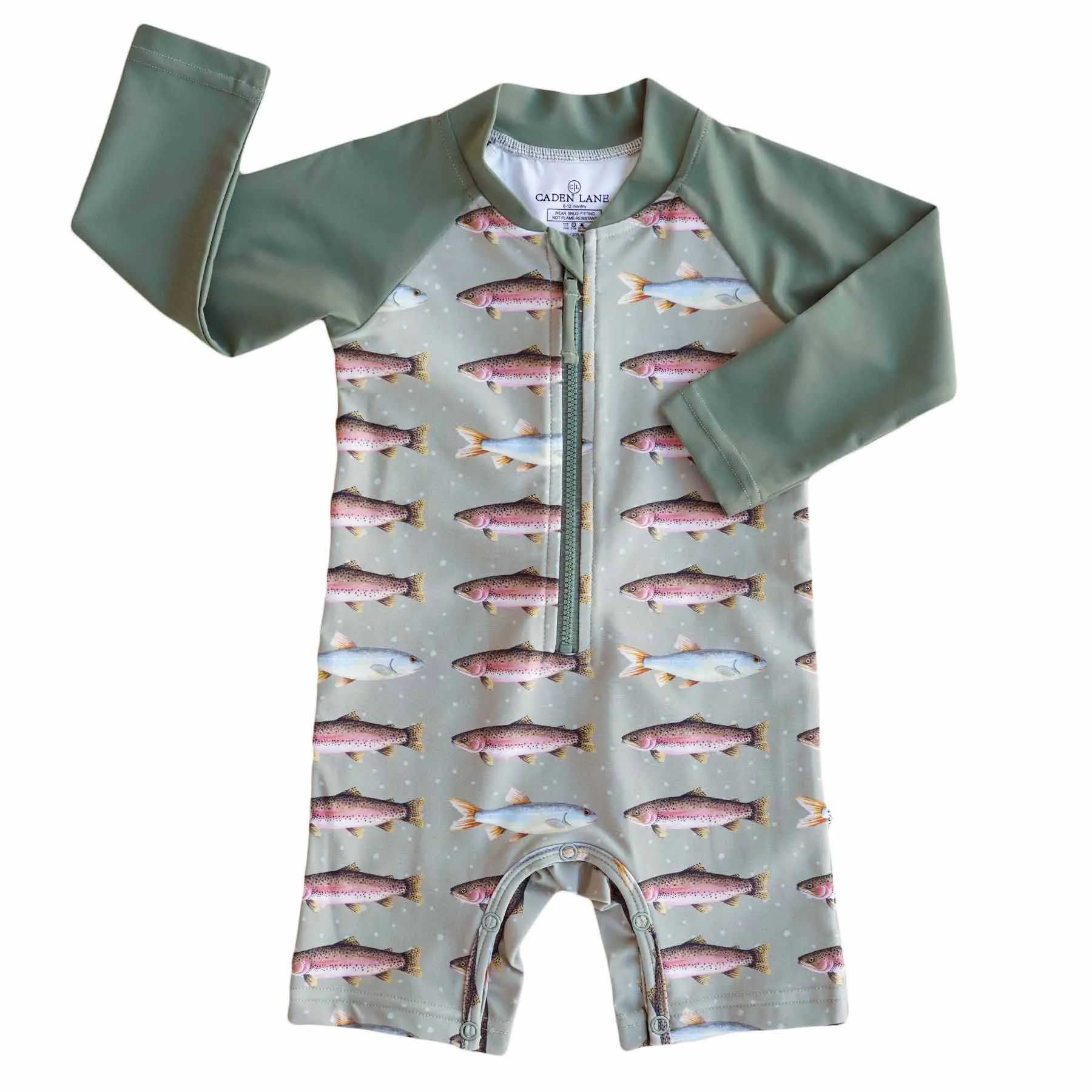 Long Sleeve Rash Guard Swim Romper Shortie | Freshwater Friends