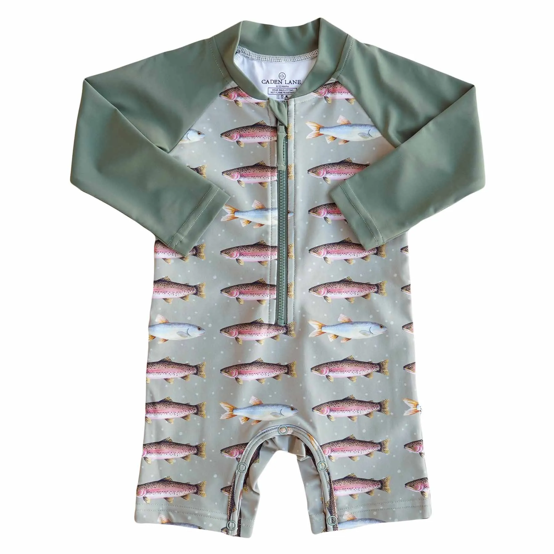Long Sleeve Rash Guard Swim Romper Shortie | Freshwater Friends