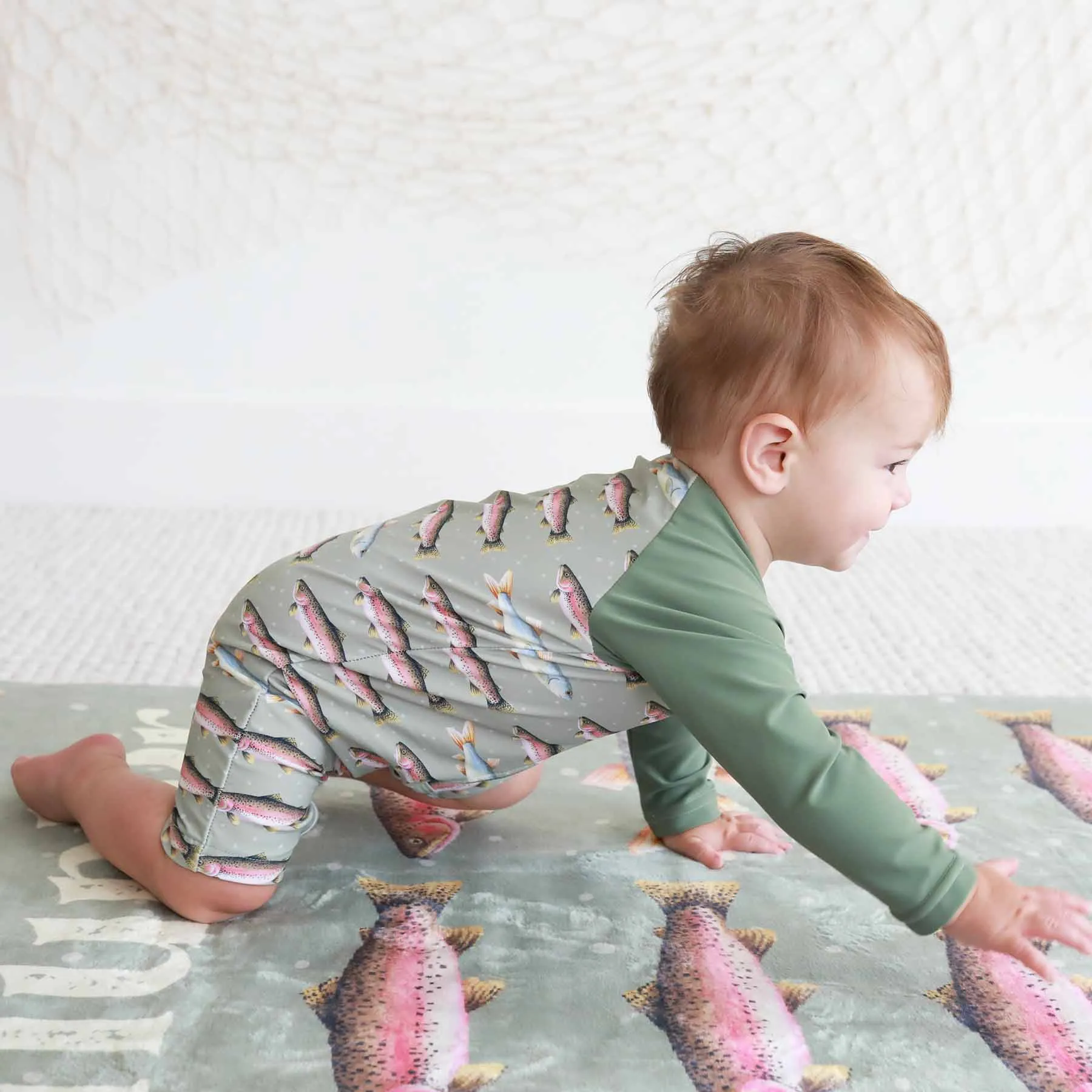 Long Sleeve Rash Guard Swim Romper Shortie | Freshwater Friends