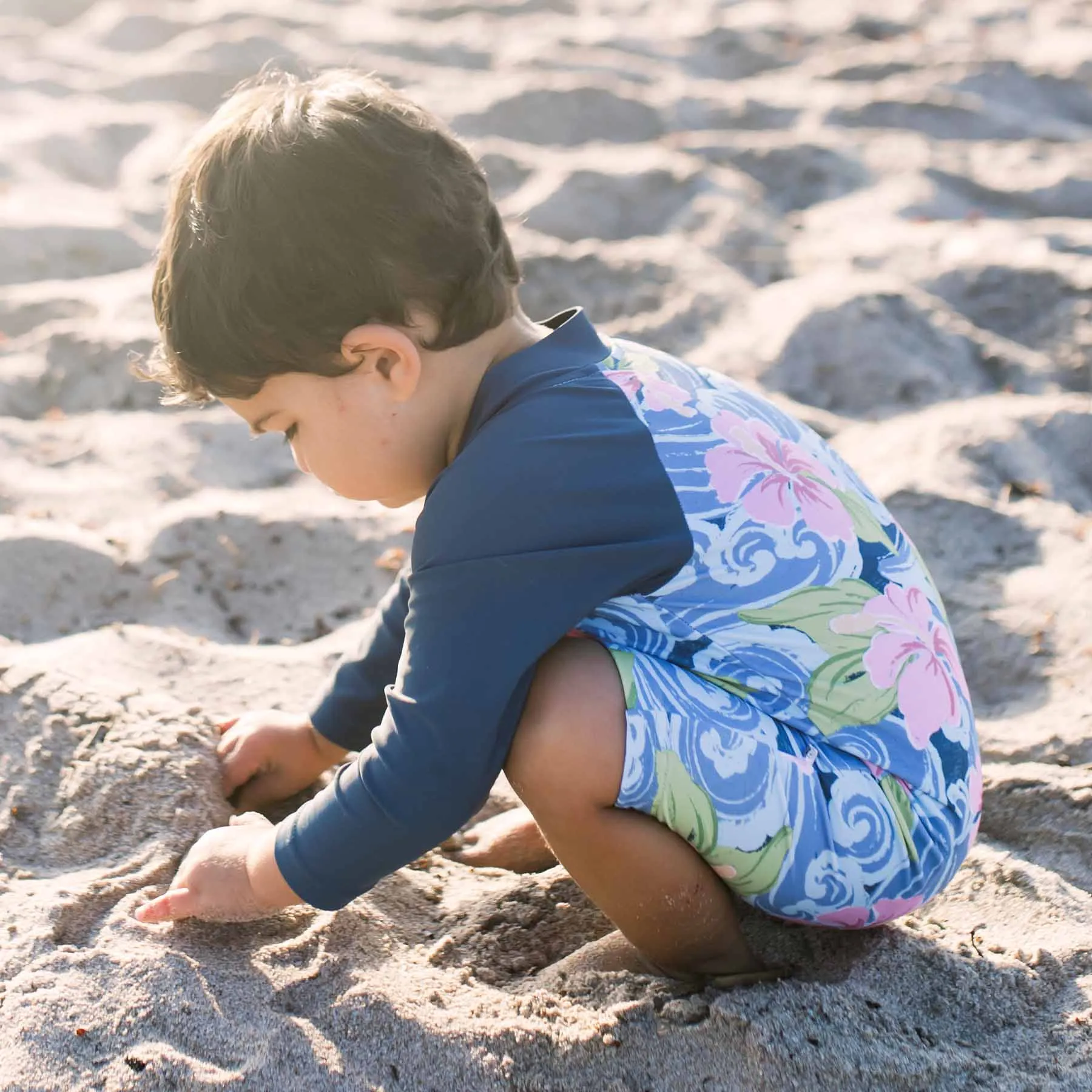 Long Sleeve Rash Guard Swim Romper Shortie | Ohana