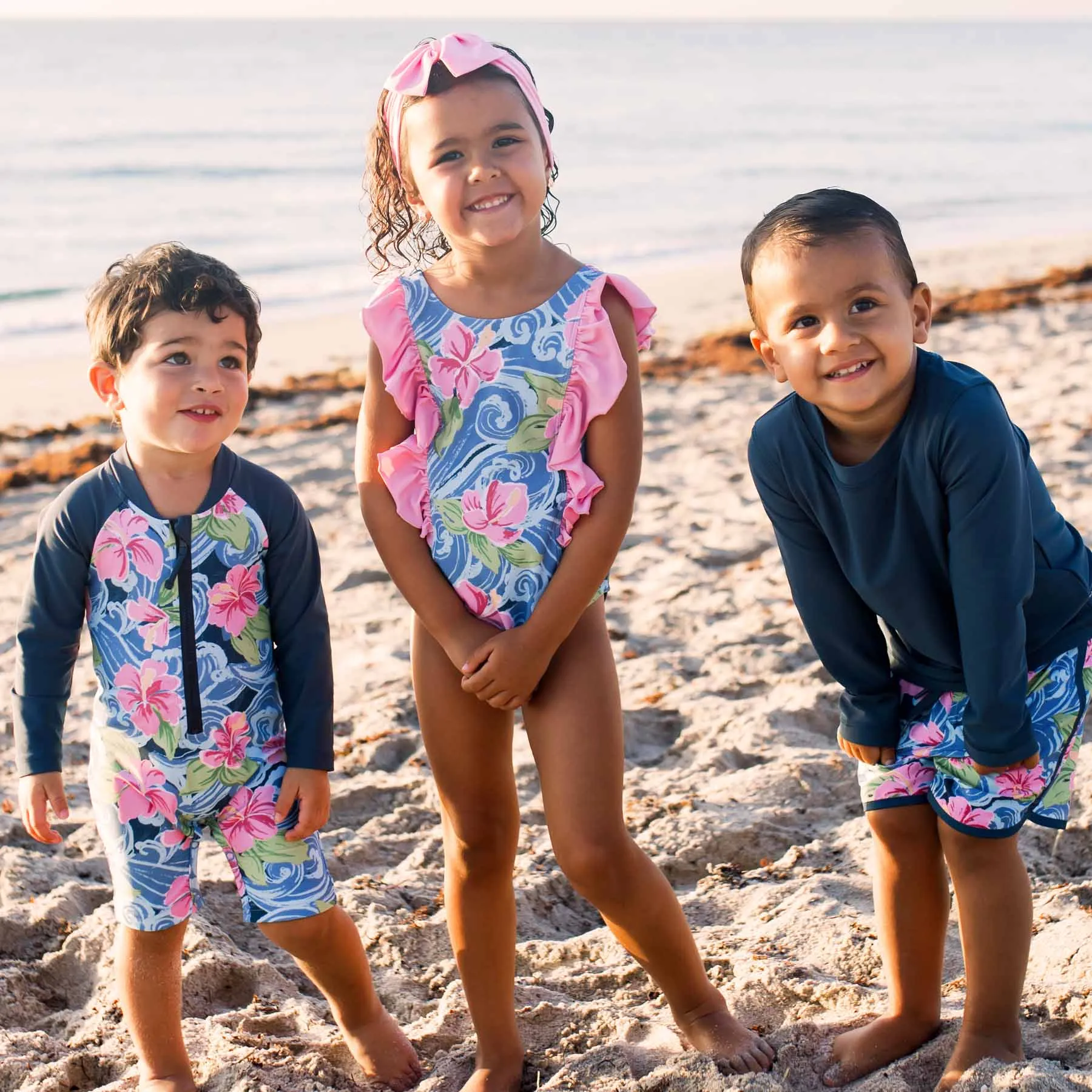 Long Sleeve Rash Guard Swim Romper Shortie | Ohana