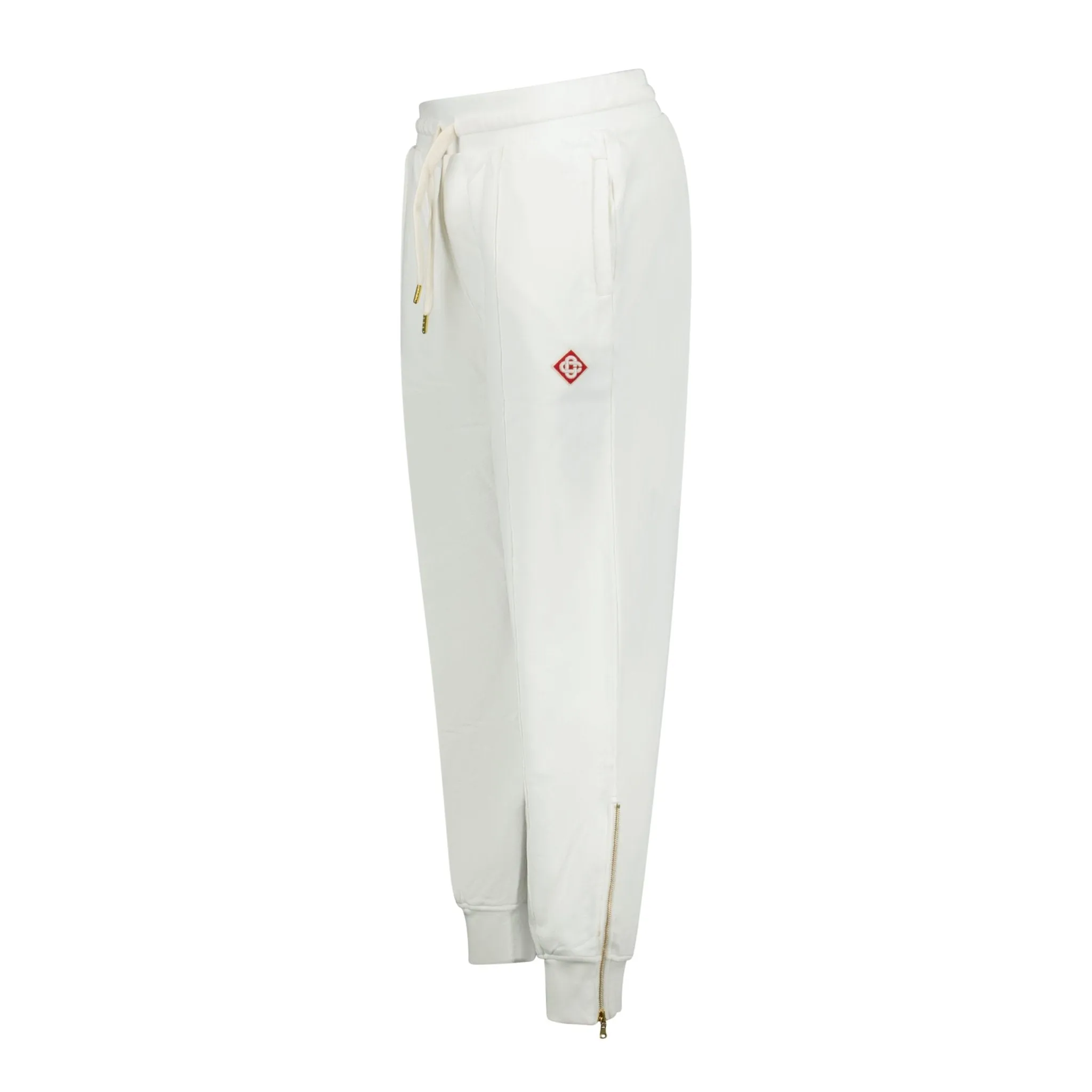 Loopback Diamond Logo Sweatpants White