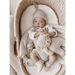 Luna   Luca Novelty Knit Romper - Heather Beige