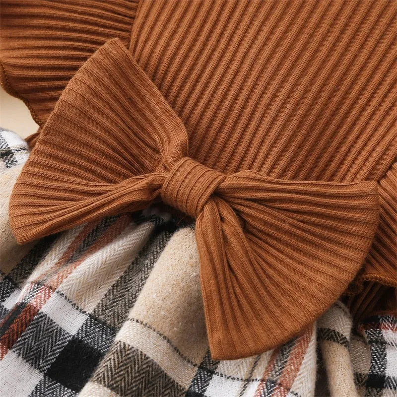 Marsha Ruffle Plaid Romper Set