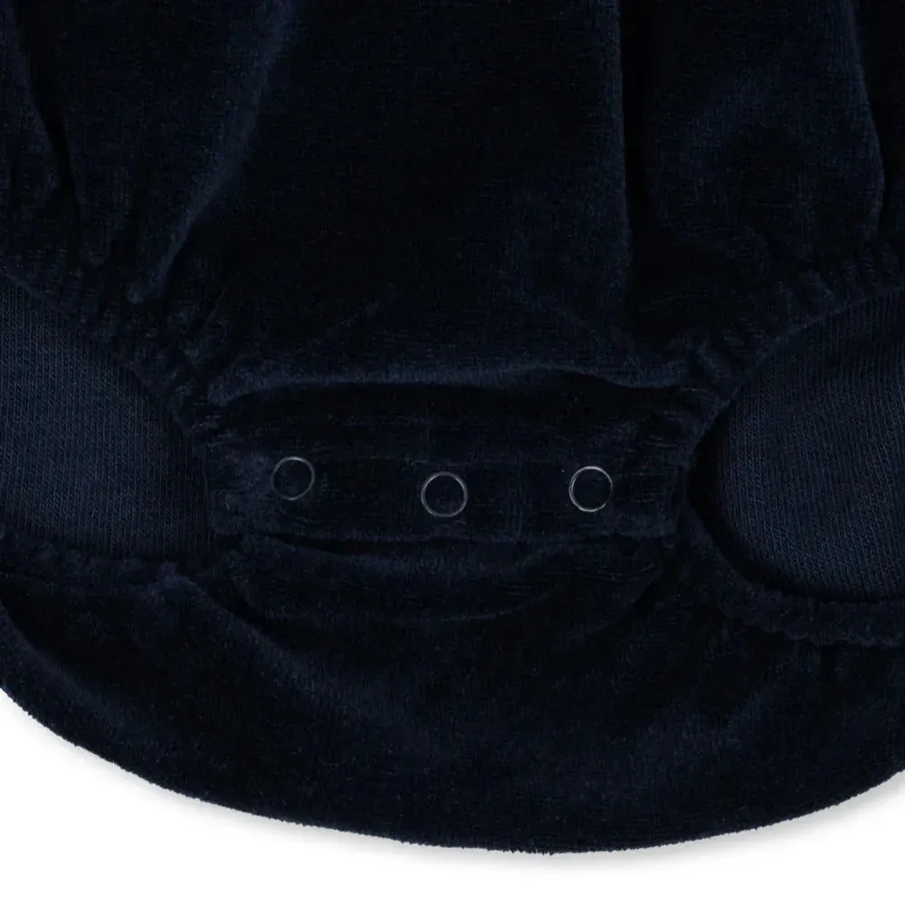 Matelot Velvet Baby Sailor Collar Romper (Navy Blazer)