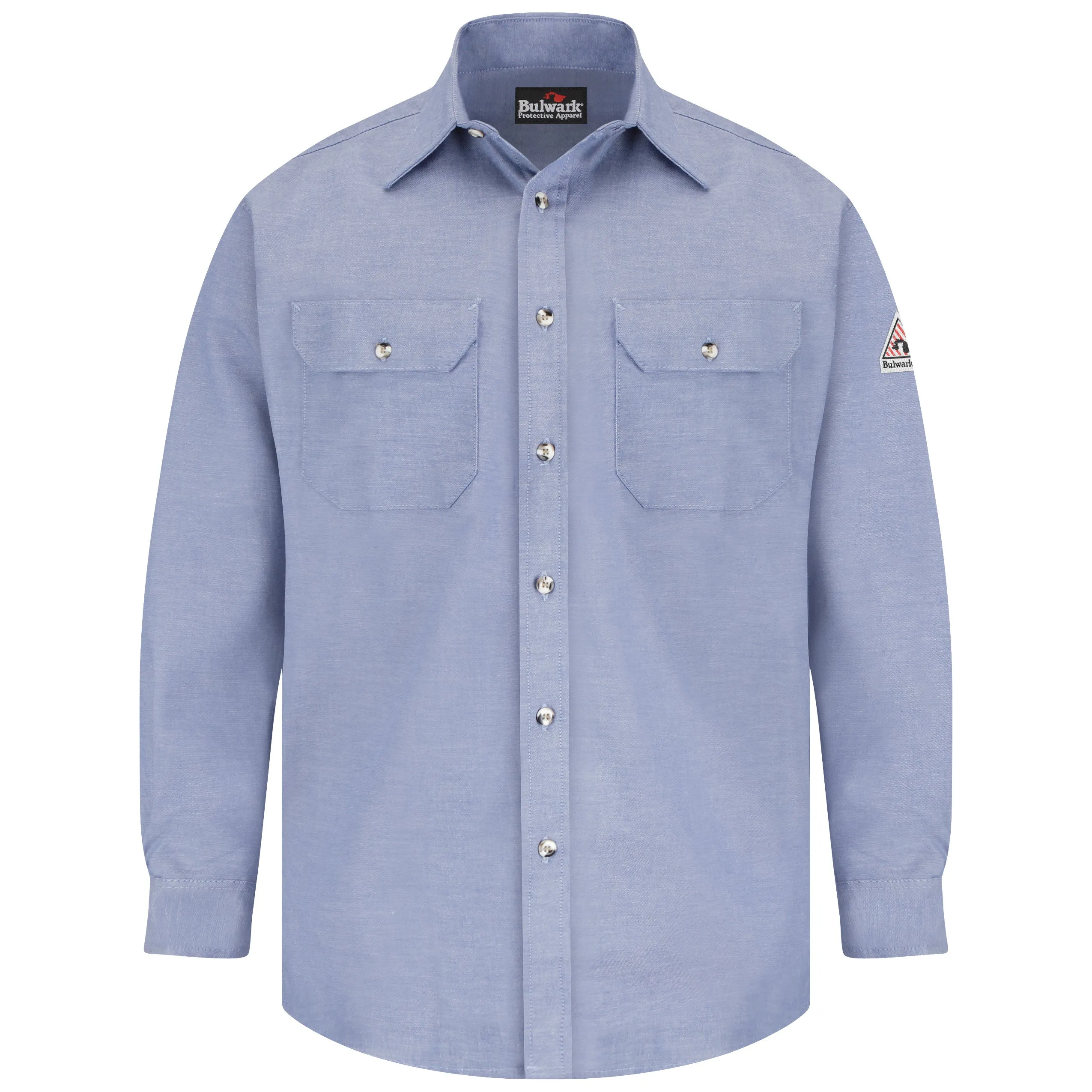Men's Lightweight FR Chambray Dress Uniform Shirt SLU6 - Chambray