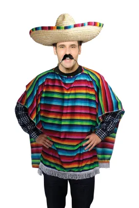 Mexican Poncho Costume Budget Adult