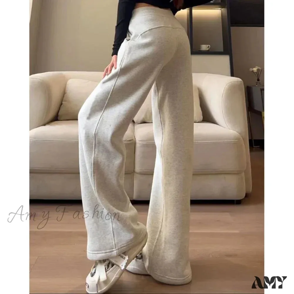 Micro Flare Draping Slim High-Waisted Loose Casual Pants
