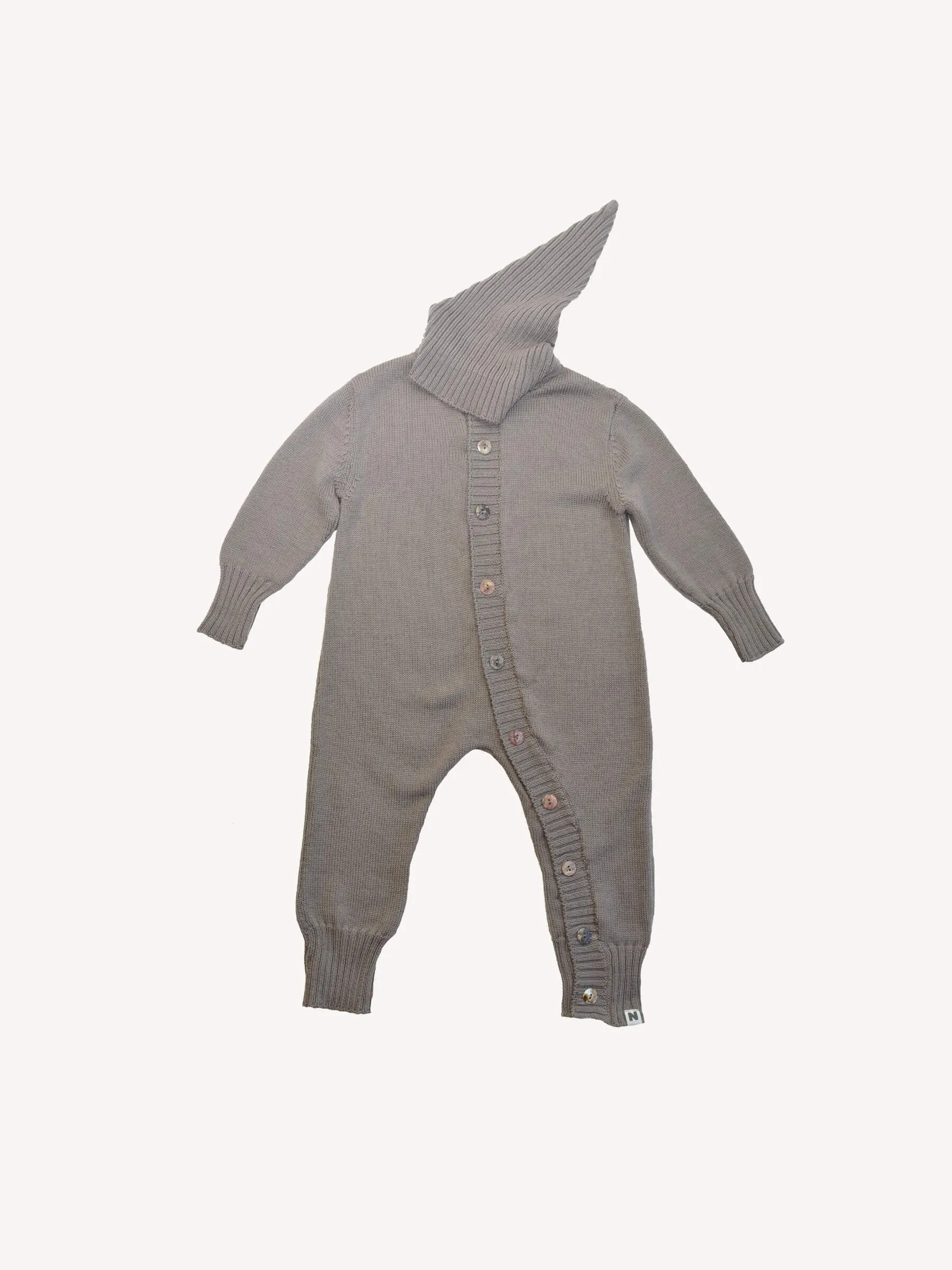 Milo Hooded Romper Brownish