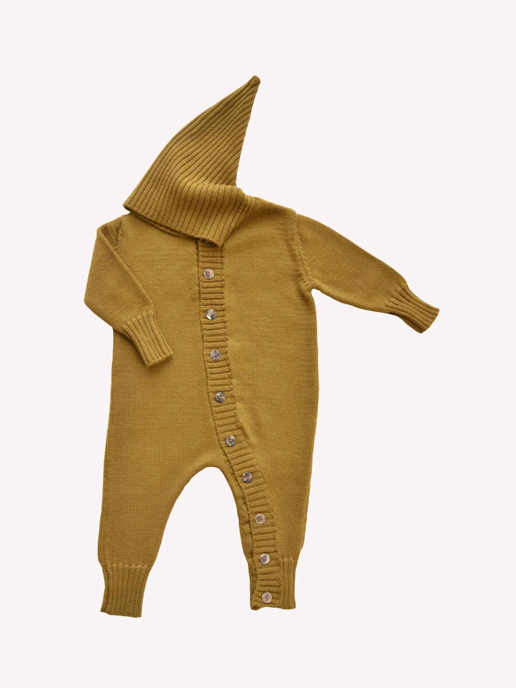 Milo Hooded Romper Kelp